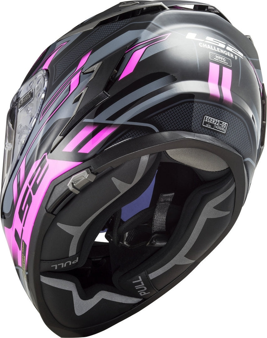 LS2 FF327 CHALLENGER SPIN TITANIUM FLUO PINK - SECURTEX MOTOR S.L (t/a MaximoMoto)