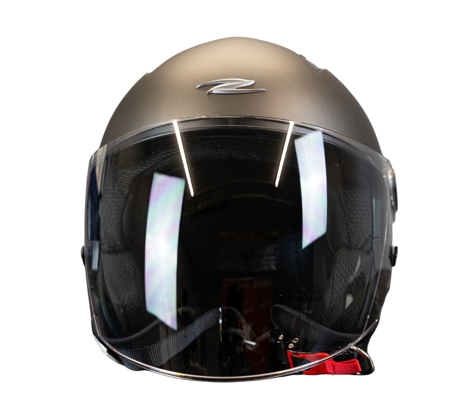 CASCO JET ZS-617 MATT BLACK SILVER-S - SECURTEX MOTOR S.L (t/a MaximoMoto)