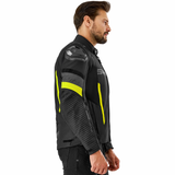 SHIMA SOLID 2.0 CHAQUETA TEXTIL DE MOTO HOMBRE NEGRO AMARILLO