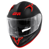 GIVI - CASCO FULL 50.9 ATOMIC SOLID NEGRO MT PLATA ROJO - SECURTEX MOTOR S.L (t/a MaximoMoto)
