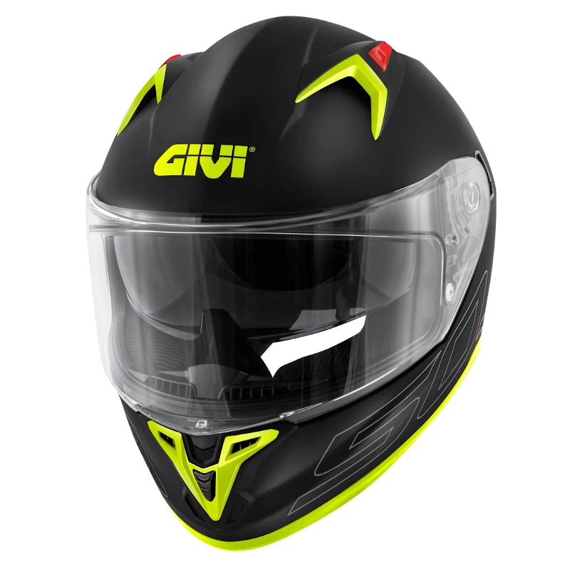 GIVI - CASCO FULL 50.9 ATOMIC SOLID NEGRO MT PLATA YELLOW - SECURTEX MOTOR S.L (t/a MaximoMoto)