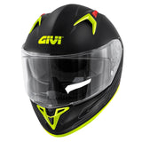 GIVI - CASCO FULL 50.9 ATOMIC SOLID NEGRO MT PLATA YELLOW - SECURTEX MOTOR S.L (t/a MaximoMoto)