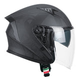 CGM 127S DEEP RUNE ABATIBLES CASCO JET NERO GRAFITE OPACO