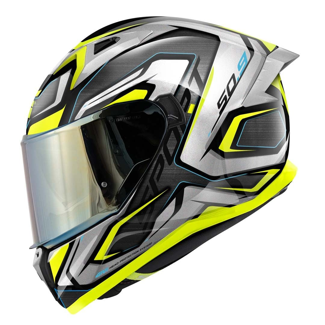 GIVI - CASCO FULL 50.9 ATOMIC NEGRO PLATA YELLOW - SECURTEX MOTOR S.L (t/a MaximoMoto)