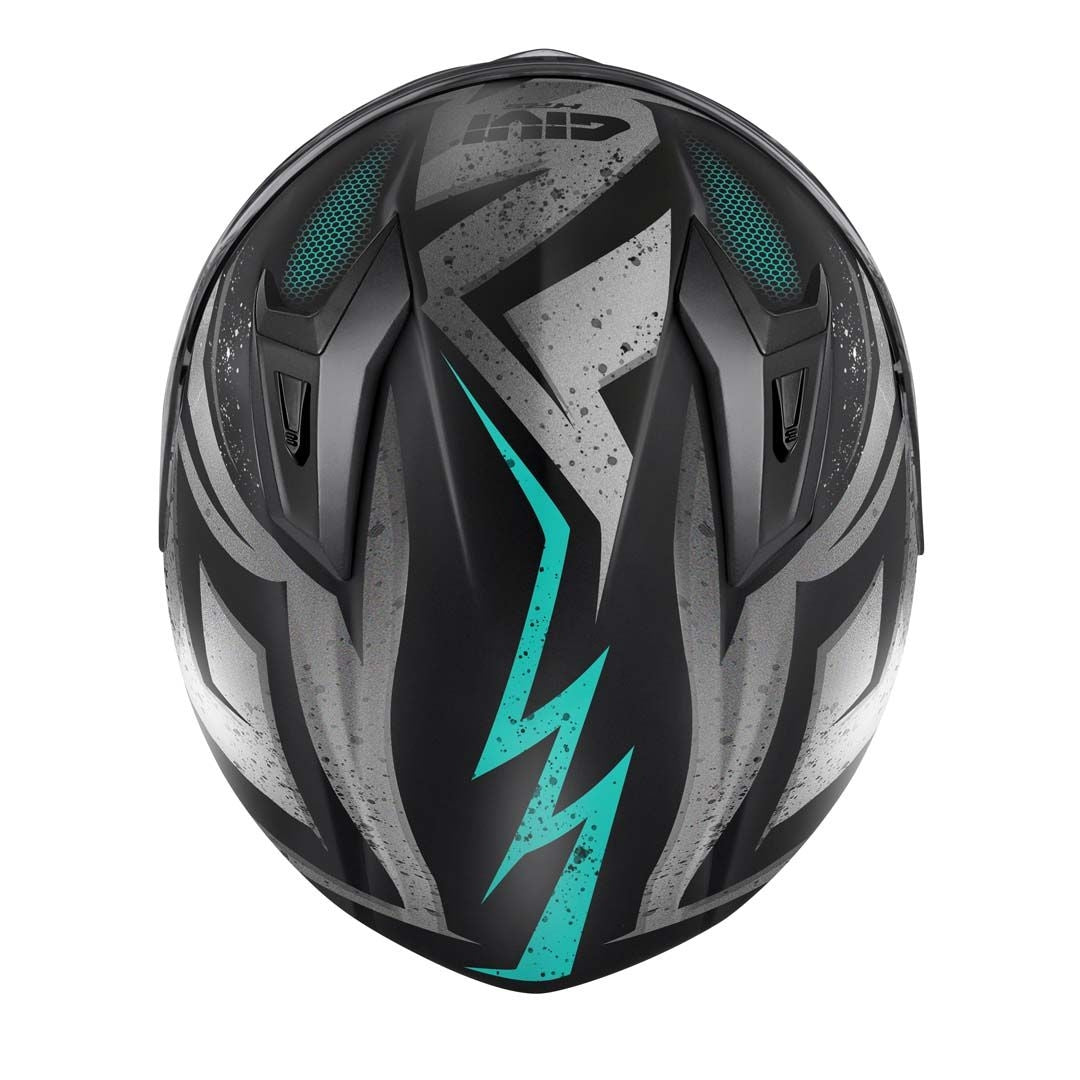 CASCO FULL 50.7 REBEL MATT BLACK LIGHT BLUE - SECURTEX MOTOR S.L (t/a MaximoMoto)