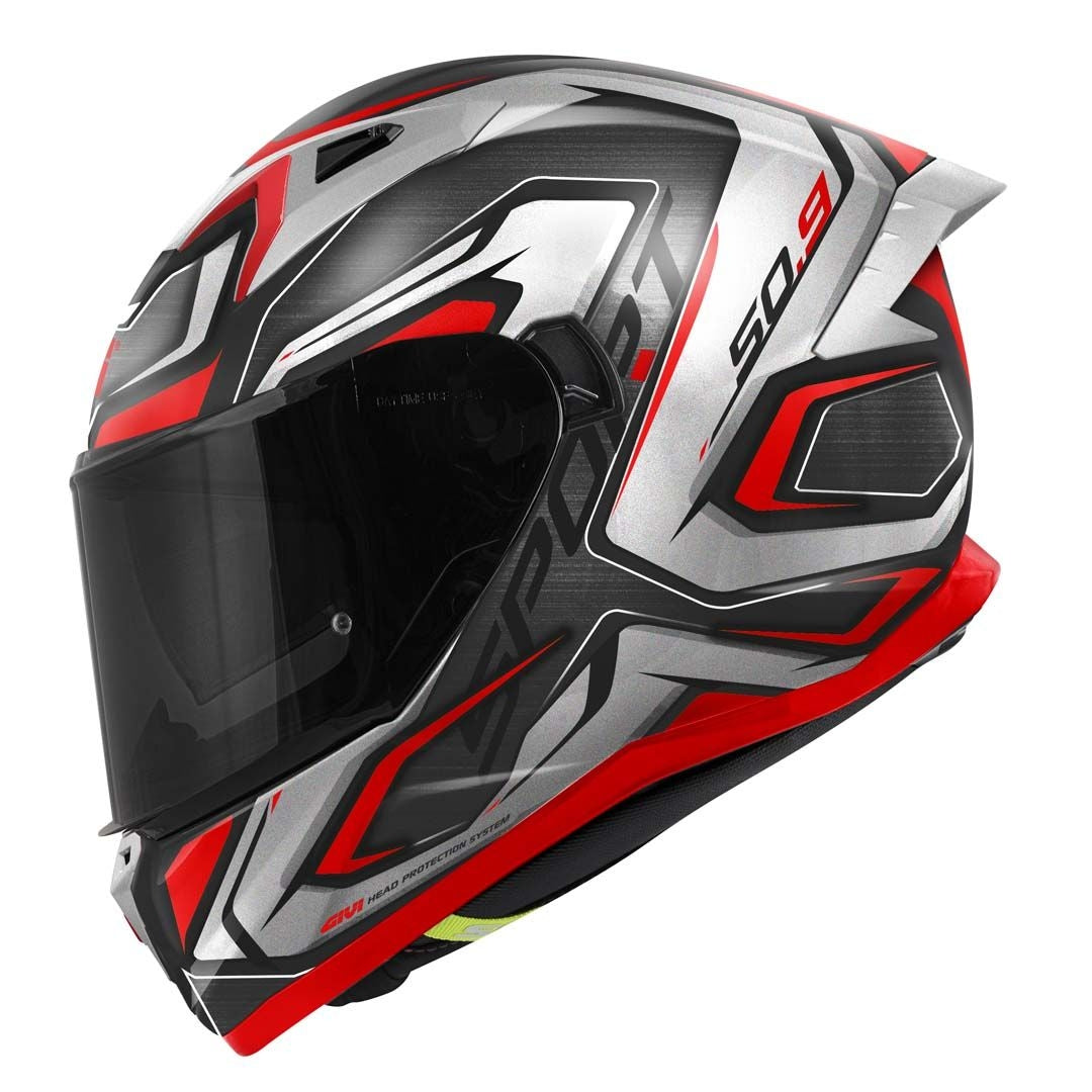 Casco 508 Motor Full Face Lady Racer Negro Titan rojo