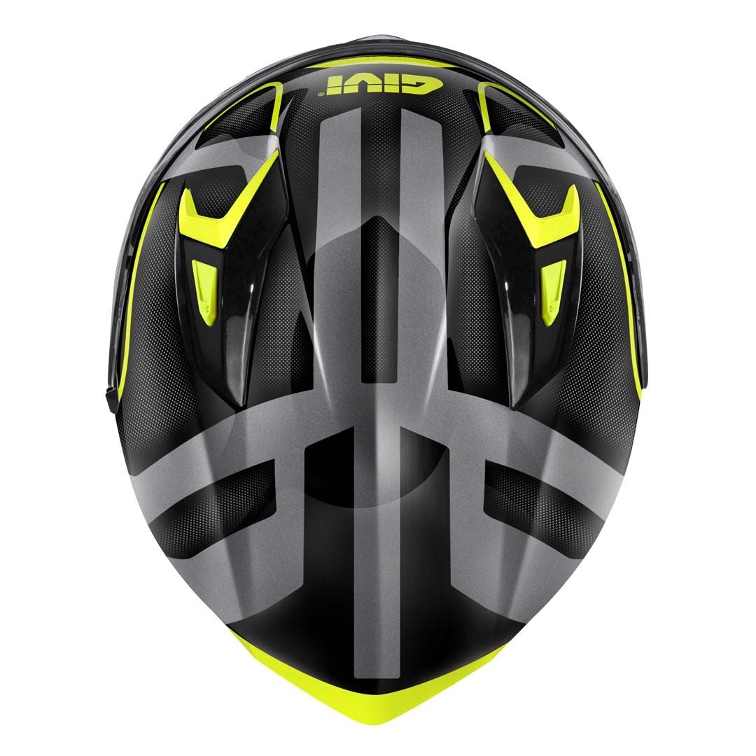 Givi 508 Casco Full Racer Negro Titanio amarillo