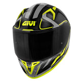 Givi 508 Casco Full Racer Negro Titanio amarillo