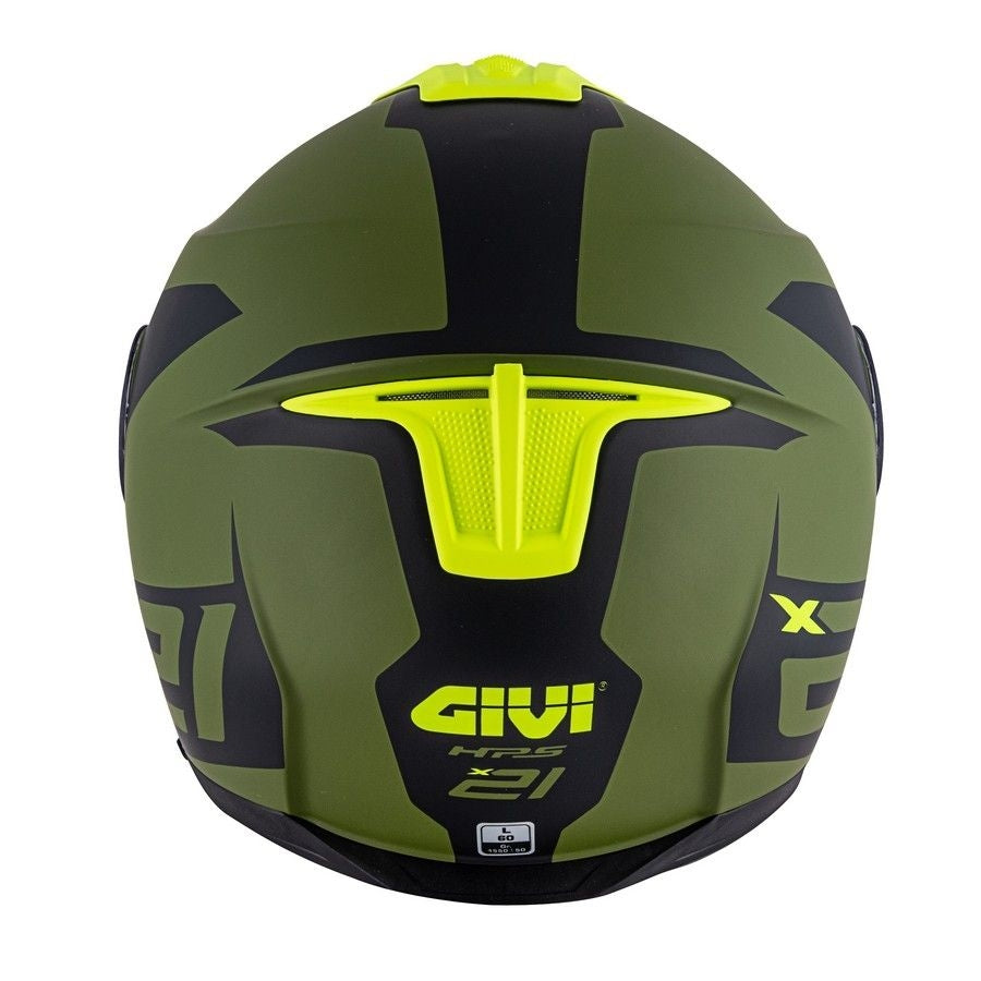 GIVI - CASCO X21 CHALLENGER SPIRIT VERDE NEGRO YELLOW - SECURTEX MOTOR S.L (t/a MaximoMoto)