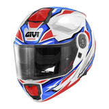 GIVI X27 Mod Dimension motocicleta Casco integral modular Blanco Azul Rojo - SECURTEX MOTOR S.L (t/a MaximoMoto)