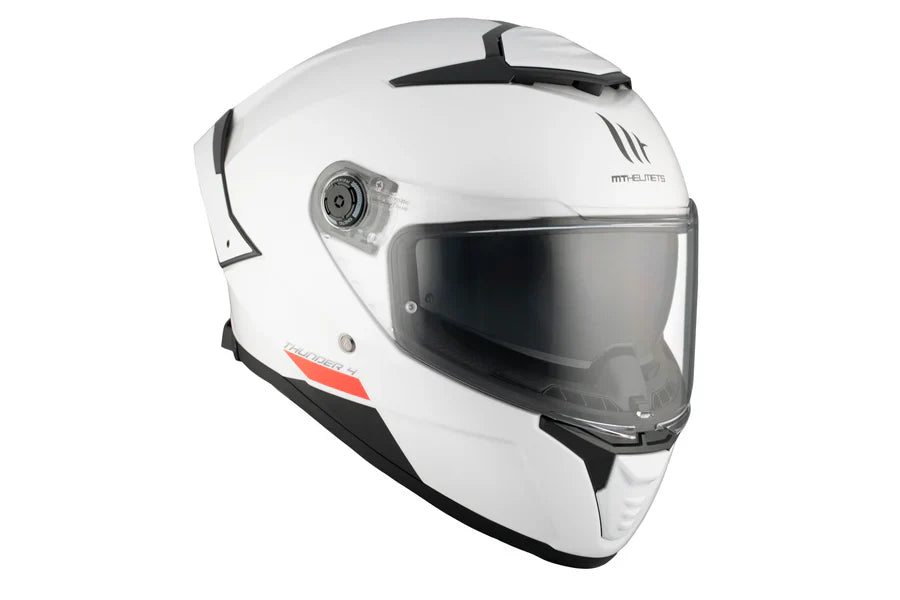 MT Thunder 4 SV Solid A0 CASCO Integral Para Moto De Turismo Blanco Perla Brillante - SECURTEX MOTOR S.L (t/a MaximoMoto)