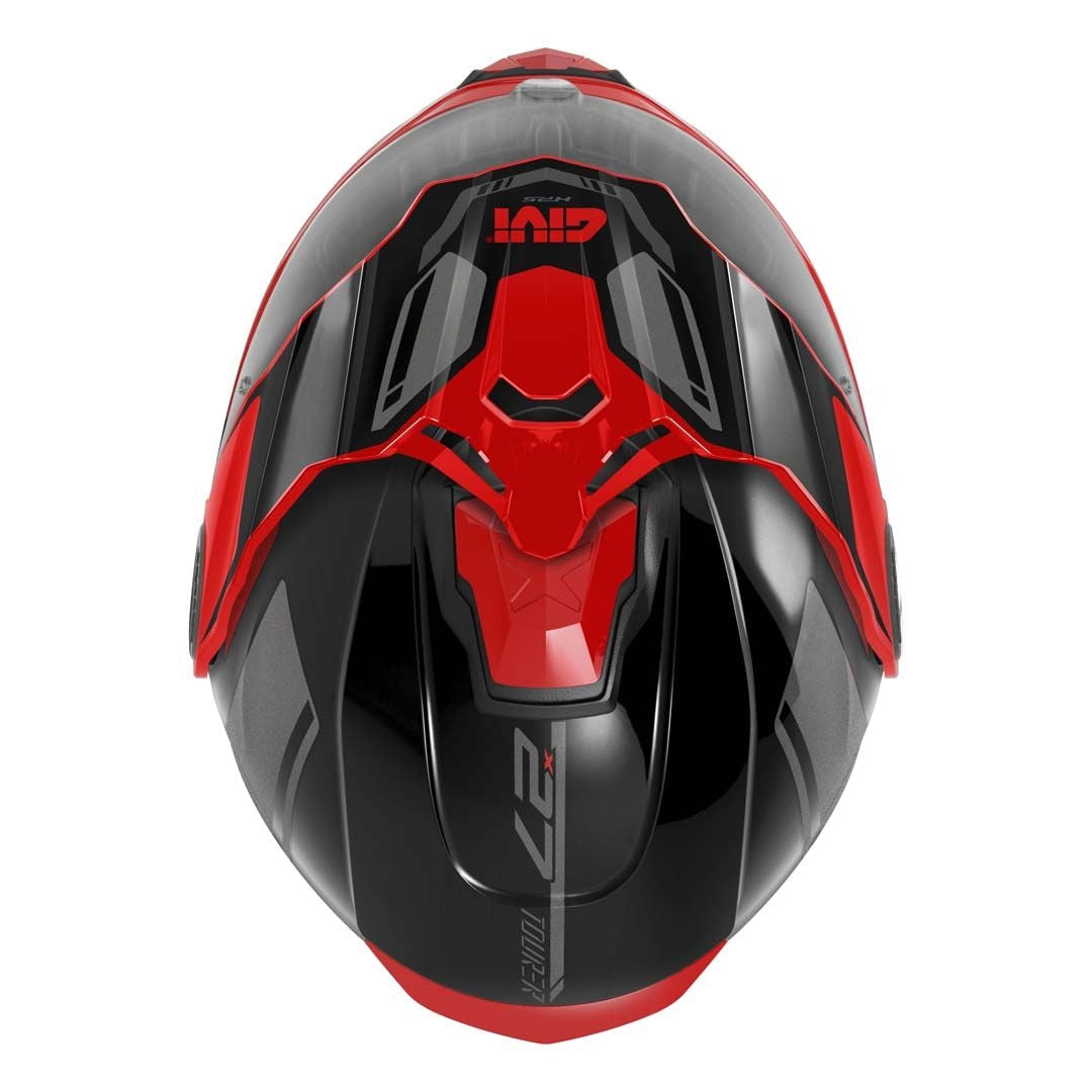 GIVI X27 Tourer TRBR Casco modular abatible para motocicleta negro rojo - SECURTEX MOTOR S.L (t/a MaximoMoto)
