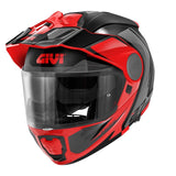 GIVI X27 Tourer TRBR Casco modular abatible para motocicleta negro rojo