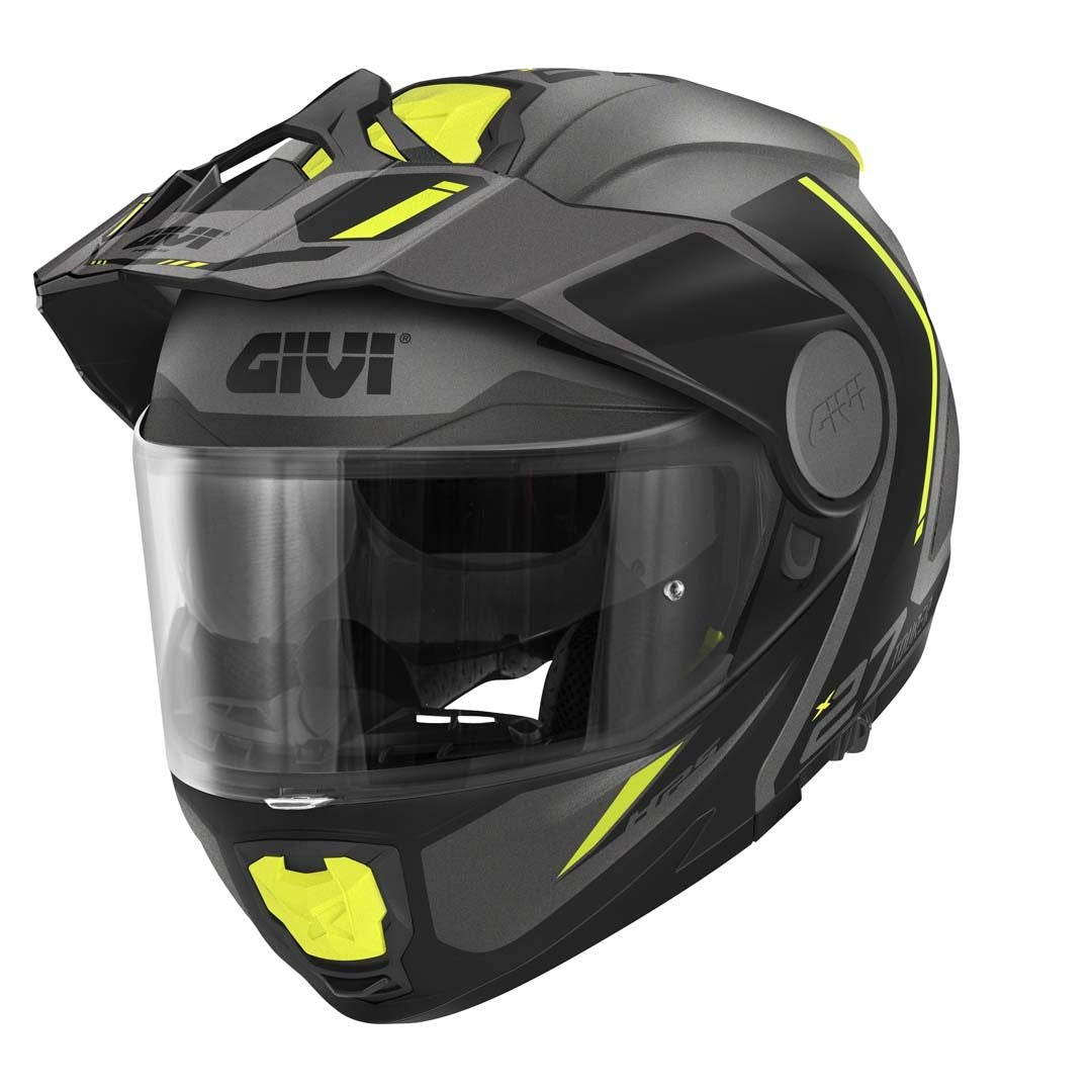 GIVI X27 Tourer TRTY Casco modular abatible motocicleta amarillo titanio