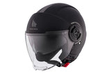 MT VIALE SV S SOLID A1 Casco De Moto Urbana Negro Mate - CASCO
