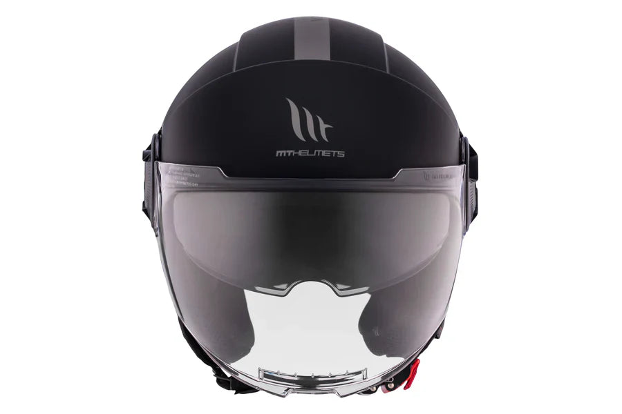 MT VIALE SV S SOLID A1 Casco De Moto Urbana Negro Mate - CASCO