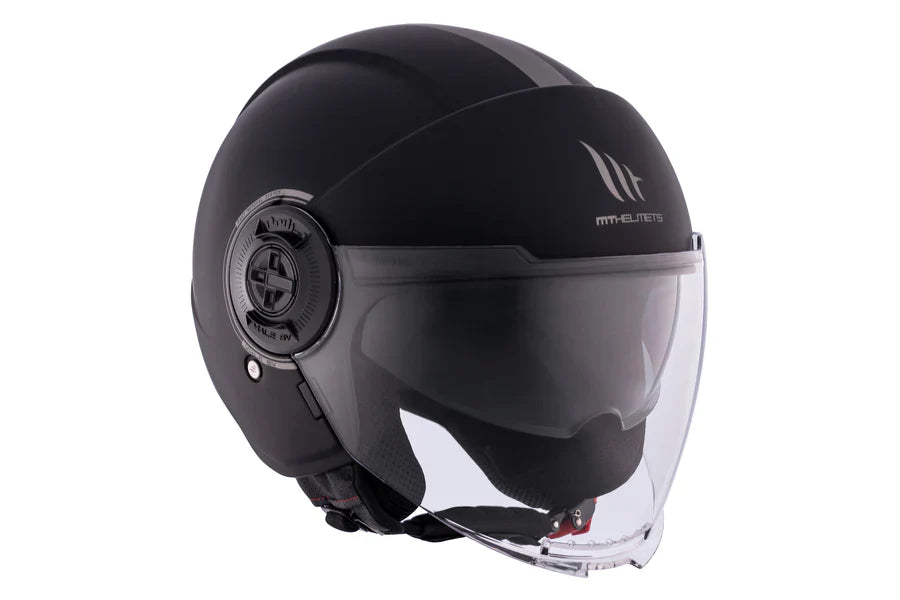 MT VIALE SV S SOLID A1 Casco De Moto Urbana Negro Mate - CASCO