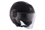 MT VIALE SV S SOLID A1 Casco De Moto Urbana Negro Mate - CASCO