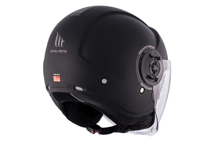 MT VIALE SV S SOLID A1 Casco De Moto Urbana Negro Mate - CASCO