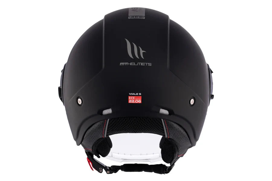 MT VIALE SV S SOLID A1 Casco De Moto Urbana Negro Mate - CASCO