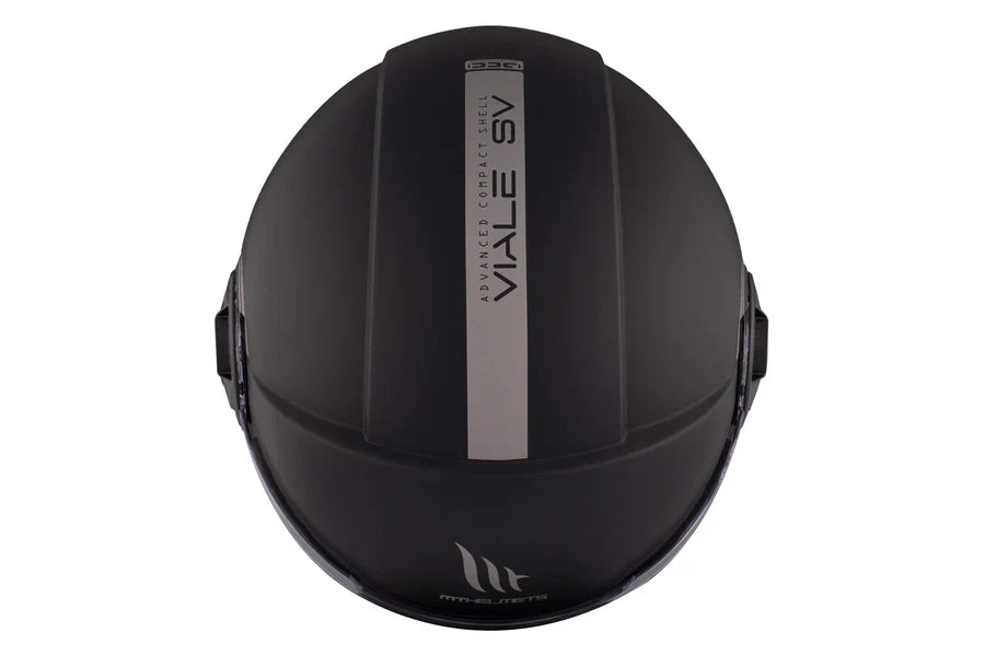 MT VIALE SV S SOLID A1 Casco De Moto Urbana Negro Mate - CASCO