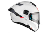 MT Targo S Solid A0 blanco perlado Casco integral deportivo para motocicleta - CASCO