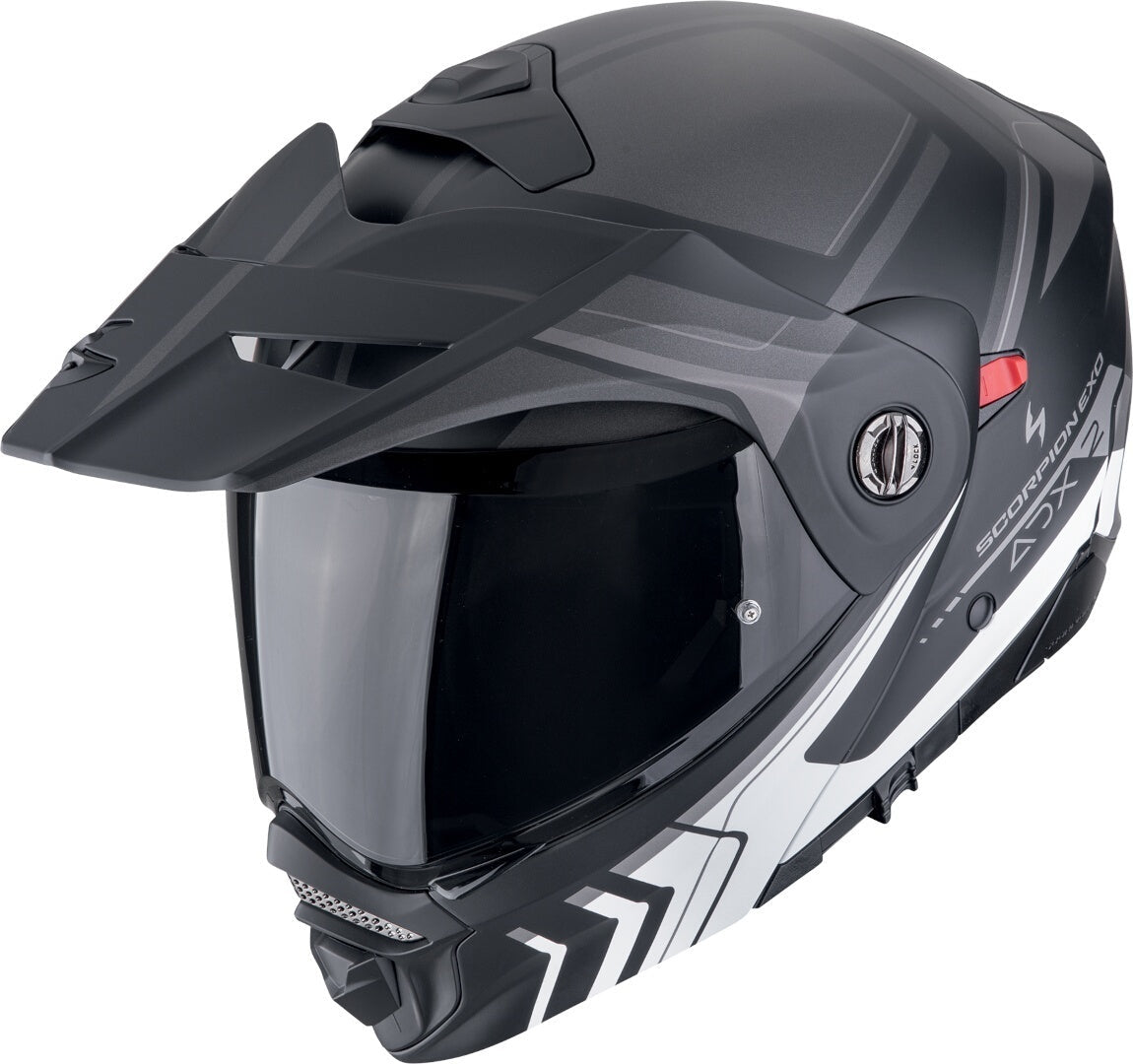 SCORPION ADX-2 LEWIS Aventura Moto Casco Negro Mate Plate