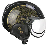 CGM 801G JET EBI GOLD Abierto Casco Negro Perla Oro - CASCO