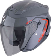 SCORPION EXO-230 CIT-E Abierto Casco Gris Rojo