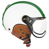 CGM 801I JET EBI ITALIA Abierto Casco Blanco Verde Rojo Opaco - CASCO