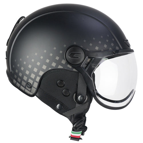 CGM 801S JET EBI TONE Negro Abierto Casco Gris Opaco - CASCO