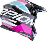 SCORPION VX 16 EVO AIR ANALOG Enduro Moto Casco Negro Azul Rosa
