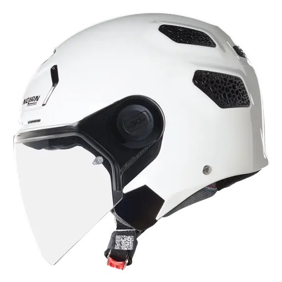 NOLAN N30-4 T CLASSICO 305 Abierto Moto Casco Blanca metalizada