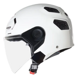 NOLAN N30-4 T CLASSICO 305 Abierto Moto Casco Blanca metalizada