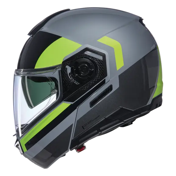 NOLAN N90-03 ROBOTO 346 modular motocicleta Casco Negro Gris Amarillo