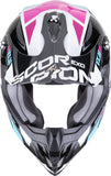 SCORPION VX 16 EVO AIR ANALOG Enduro Moto Casco Negro Azul Rosa