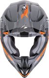 SCORPION VX-16 EVO AIR ROD Motocross Casco Blanco Gris Naranja