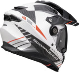 SCORPION ADF 9000 AIR FEAT Aventura Moto Casco Blancoate Negro Rojo - CASCO