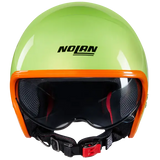 NOLAN N21-06 OCIO 344 Cara Abierta Moto Casco Verde Pules Naranja