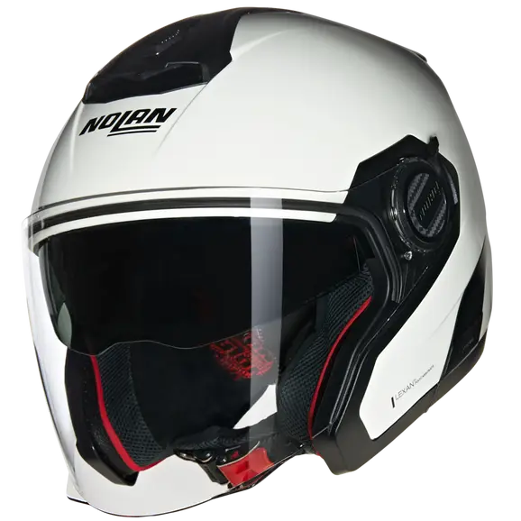 NOLAN N40-5 CLASSICO 305 Abierto Moto Casco Negro Blanco