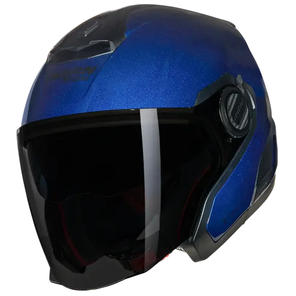 NOLAN N40-5 CLASSICO NOBILE 312 Abierto Moto Casco Negro Azul