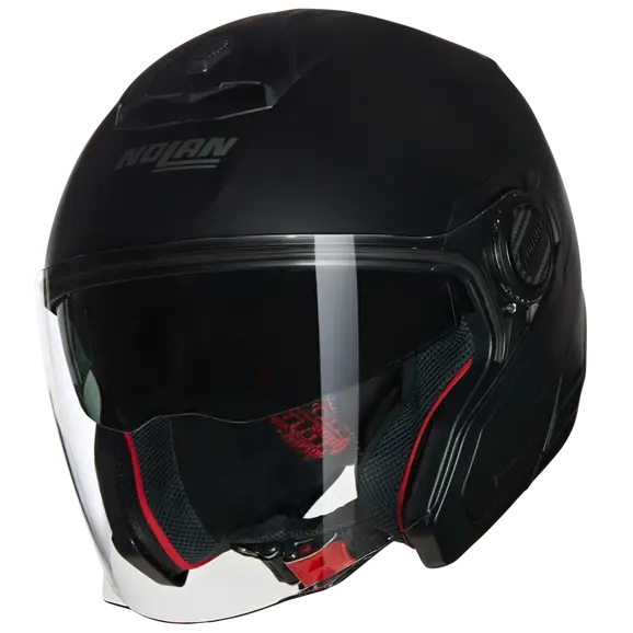 NOLAN N40-5 CLASSICO 302 Abierto Moto Casco Negro Plano