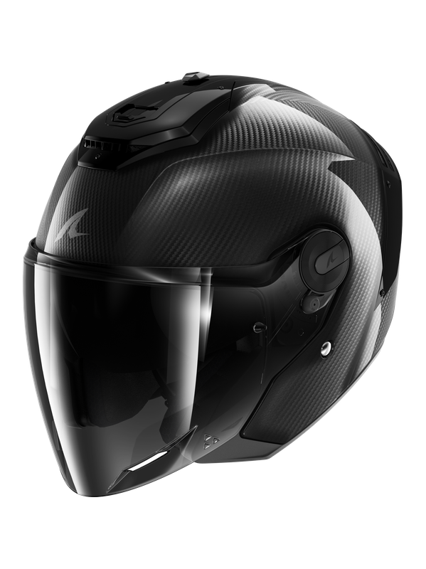 SHARK RS Jet Llena Antracita Carbono Casco