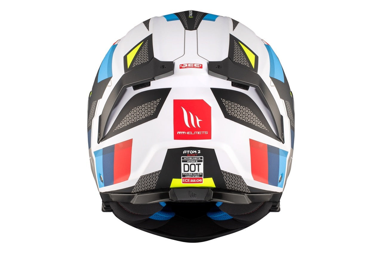 MT Atom 2 Sv Bast A0 Gloss Pearl Casco de motocicleta abatible - CASCO