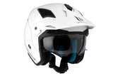 MT District Sv Solid A0 en blanco brillante Casco de moto todoterreno - CASCO