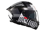 MT Atom 2 Strange B2 con parte delantera abatible brillante Casco de motocicleta