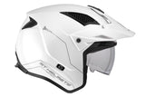 MT District Sv Solid A0 en blanco brillante Casco de moto todoterreno - CASCO