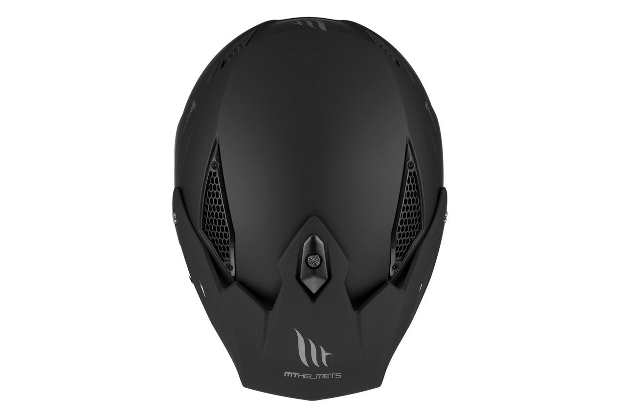MT District Sv Solid A1 negro mate Casco de moto carretera todoterreno - CASCO