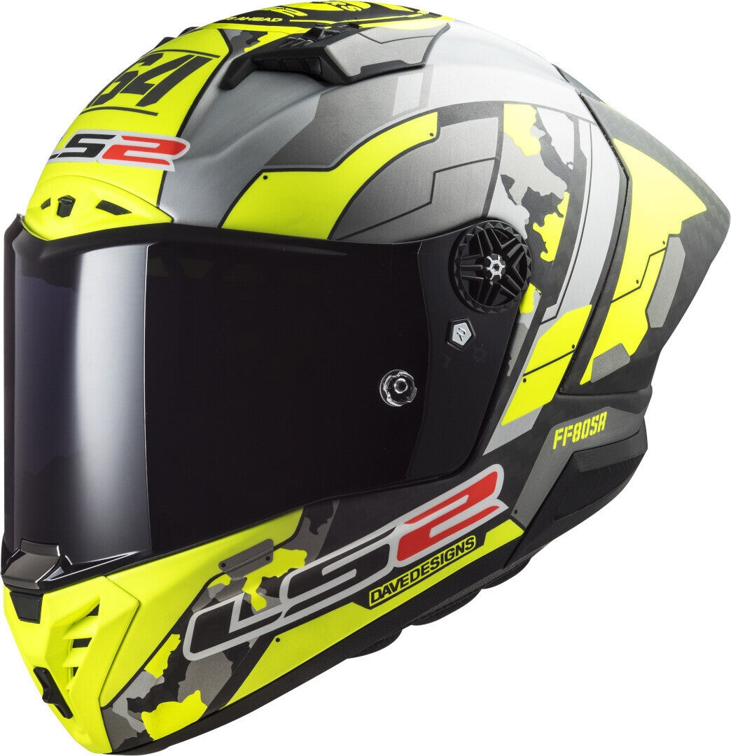 LS2 FF805 THUNDER C SPACE H-V YELLOW GREY - SECURTEX MOTOR S.L (t/a MaximoMoto)