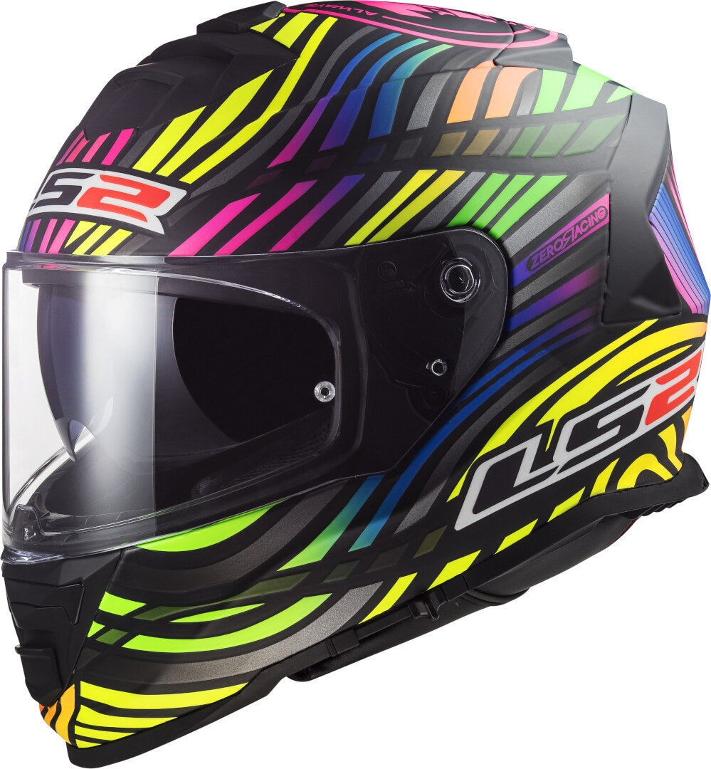 LS2 FF800 STORM POWER MATT BLACK RAINBOW - SECURTEX MOTOR S.L (t/a MaximoMoto)
